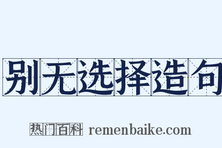 别无选择造句是什么意思的图片